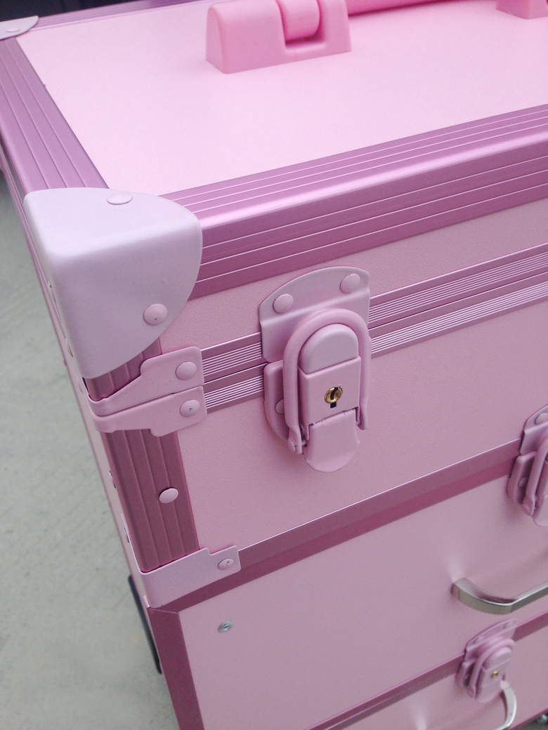 Women Fashion Pink Trolley Cosmetic Rolling Luggage Men Luxury black Nails Makeup Toolbox Beauty Tattoo Trolley Suitcase