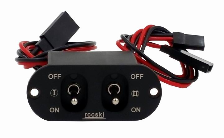 Rccskj Heavy Current Dual Charging Switch Fit FUTABA/ JR connector For RC Car Airplane Model