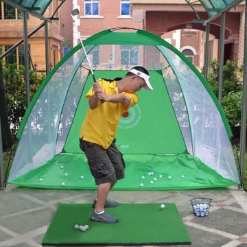 Balight Outdoor Indoor Foldable Golf Practice Net Golf Hitting Cage Garden Grassland Practice Tent 2M Golf Training Aids