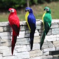 25cm Simulation Handmade Parrot Creative Feather Lawn Figurine Ornament Animal Bird Garden Outdoor Prop Decoration Supplies New