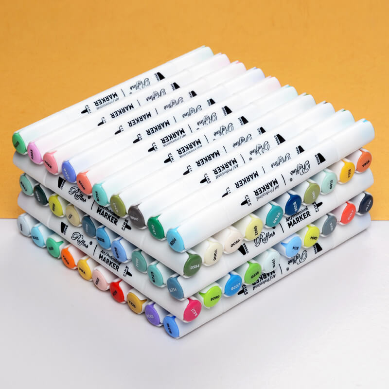 Marco Raffine 30/60/120 Colors Alcohol Based Professional Art Markers Set Prismacolor Dual Headed Animation Markers Sketch Pens