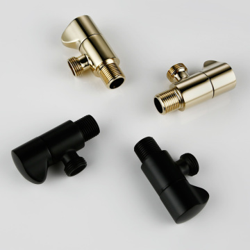 Solid Brass Gold/Black Angle Valves 1/2