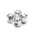 4Pcs/Set Classic MINI Anti-theft Chrome Car Wheel Tire Valve Stem Cap For Car/Motorcycle,Air Leakproof And Protection Your Valve