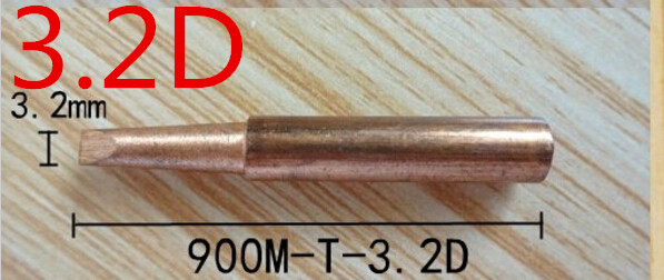 10X 900M-T-3.2D Diamagnetic copper soldering iron tip Lead-free Solder tip 933.376.907.913.951,898D,852D+ Soldering Station