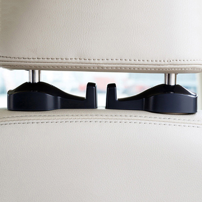 2PCS Rotatable Car Seat Headrest Hanger Bag Holder For Bag Purse Cloth Grocery Storage Organizer Auto Fastener Clip Car Interior