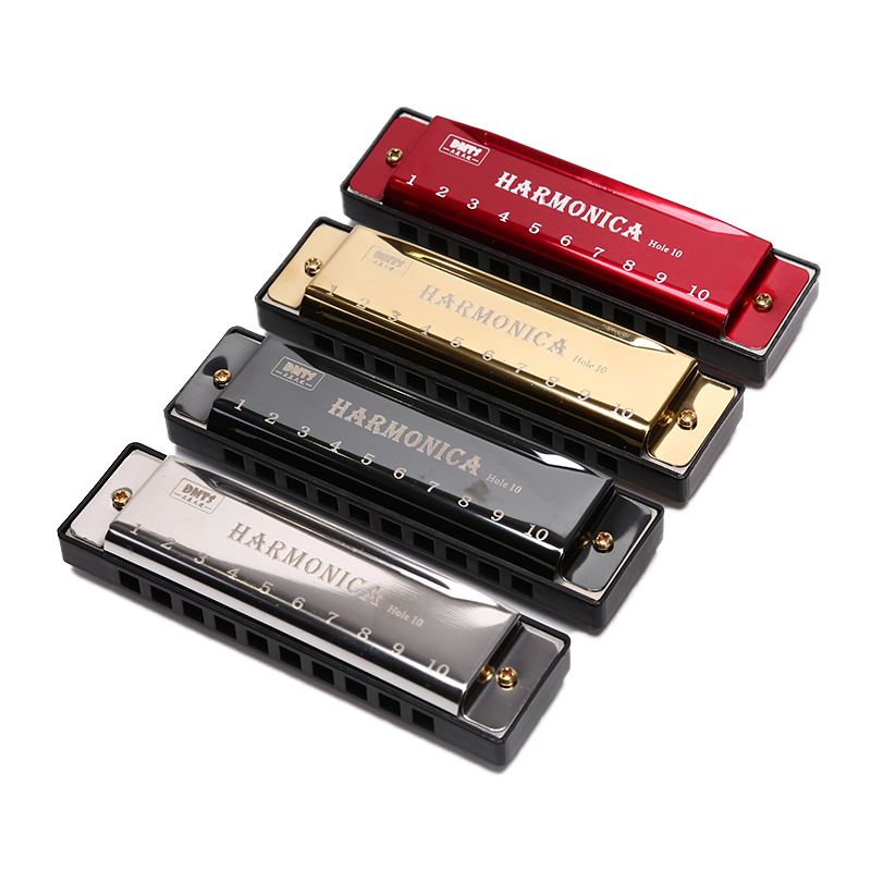 IRIN 10 Hole Harmonica Mouth Organ Puzzle Musical Instrument Beginner Teaching Playing Gift Copper Core Resin Harmonica