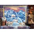 1000 Pieces Of 75*50 Cm 1000 Pieces Of Animal Oil Painting Aegean Sea Landscape Oil Painting Adult Paper Puzzle Wall Decoration