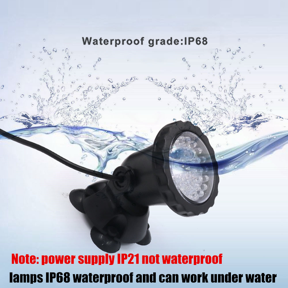 RGB LED Aquarium Lights Waterproof Underwater Lamp Swimming Pool Fountains Pond Water Garden SpotLight Set