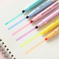 6 pcs/pack Striking Highlighters Practical Erasable Art Markers Fluorescent Color Pen Fine Liner School Office Stationery