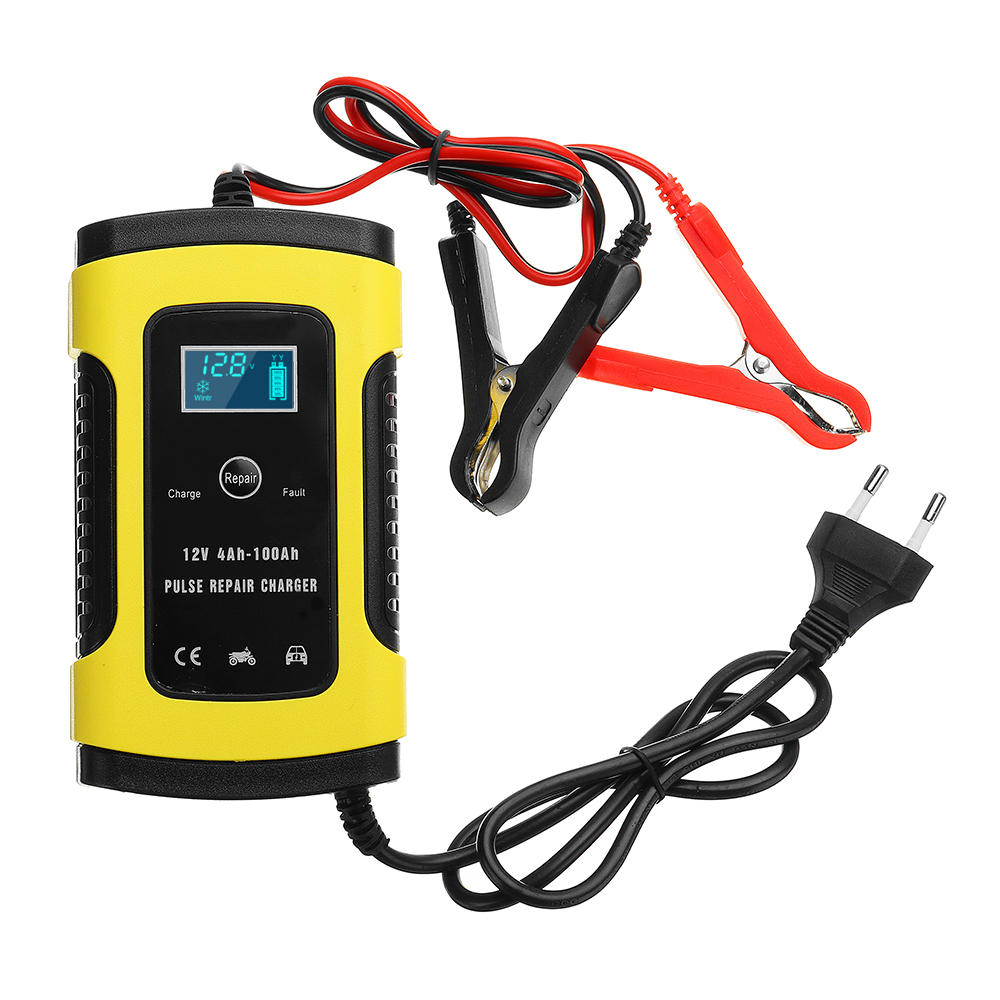 ALLSOME 12V 5A Pulse Repair LCD Battery Charger For Car Motorcycle Lead Acid Battery Agm Gel Wet Lead Acid Battery Charger