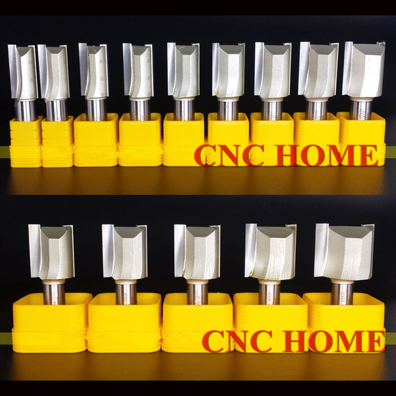 Arden 1/2" & 1/4" Shank Straight Flush Trim Router Bit Woodworking Carbide Milling Cutter Wood Trimmer Tools Metric Size