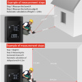 Built-In Battery 40m Indoor Laser Rangefinder LCD Digital Laser Rangefinder Handheld Distance Measuring Meter