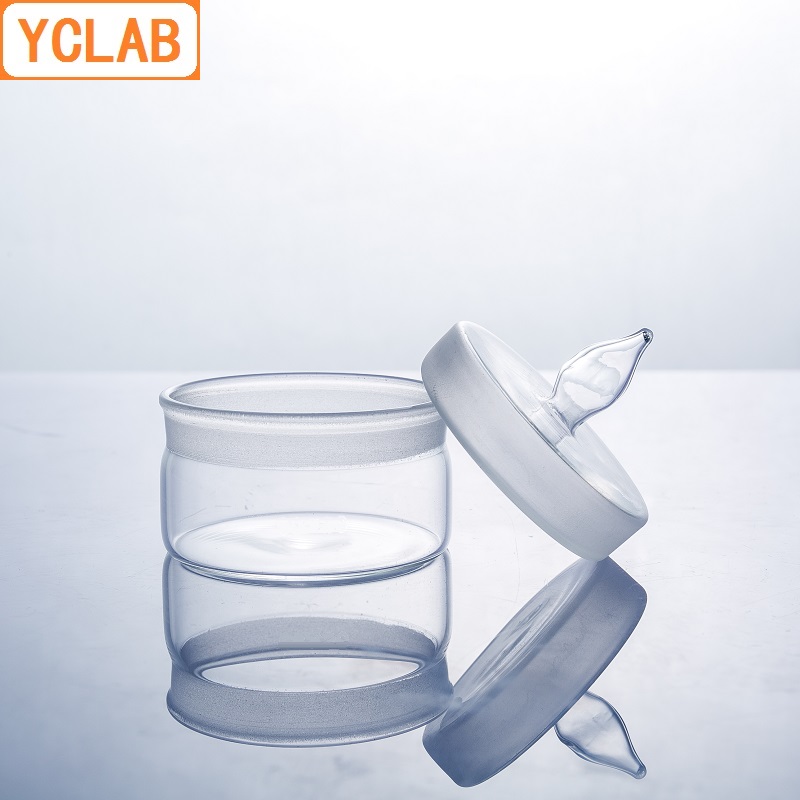 YCLAB 50*30mm Weighing Bottle Flat Low Form Sealed Glass Scale Specific Gravity Bottle Laboratory Chemistry Equipment