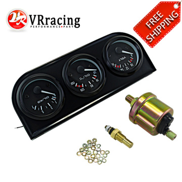 FREE SHIP 52mm Electrial Triple Kit ( Voltmeter + oil Temp Gauge + Oil Pressure Gauge ) Sensor Temperature Car Auto Gauge