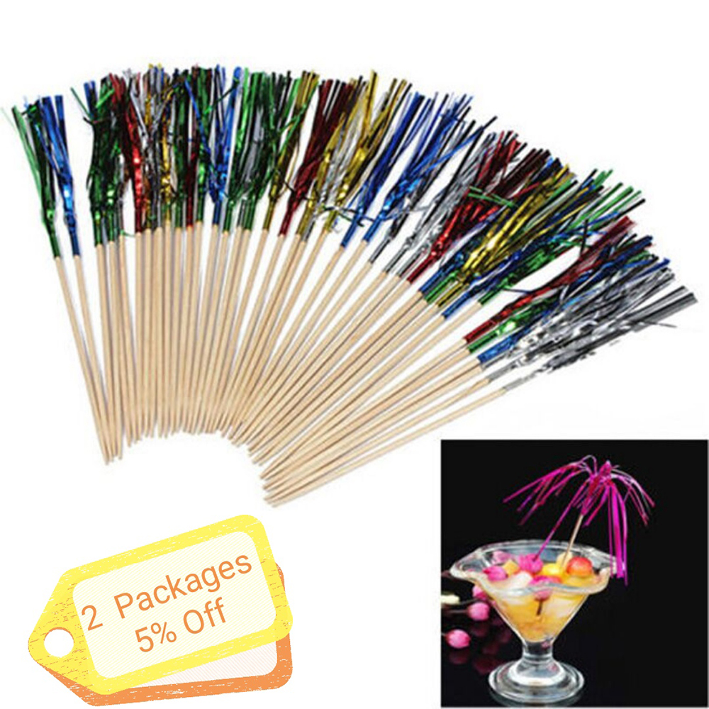 40Pcs Cocktail Fireworks Drinking Picks Sticks for Wedding Halloween Party Decoration Supplies Drink Holiday Stick Ornaments