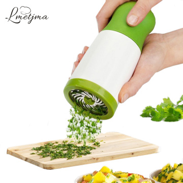 LMETJMA Manual Vegetable Grinder Stainless Steel Pepper Grinder Parsley Chopper Kitchen Utensils KCBI121604