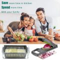 Food Chopper Vegetable-Fruit-Cheese-Onion Chopper Slicer Dicer Tomato Cutter Grater 12 in 1 Veggie Chopper Spiralizer Salad Pota