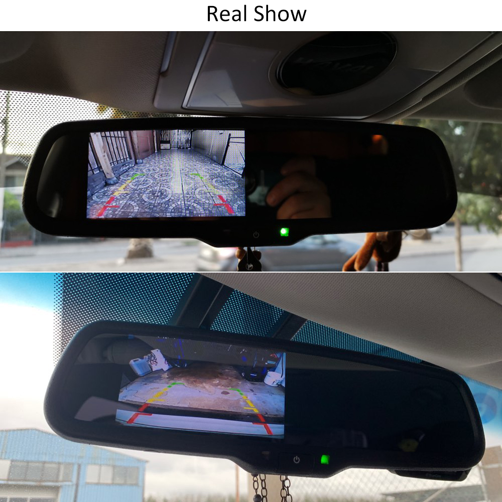 4.3 Inch Video Monitor Camera Car Rearview Mirror Parking Monitor With Bracket TFT LCD Color Screen Driving Recorder
