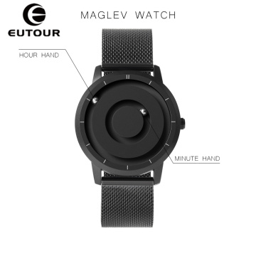 EUTOUR New Innovative Blue Gold Magnetic Metal Multifunctional Watch Men's Fashion Sports Quartz Watch Simple Men's Watch
