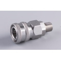 Stainless Automatic quick coupler socket 1/4 male thread