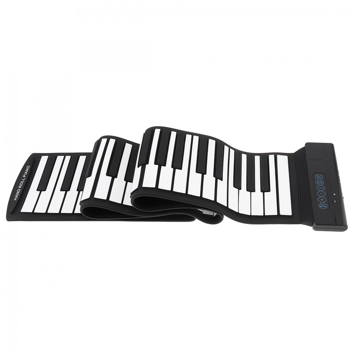 88 Keys USB MIDI Output Roll Up Piano Rechargeable Electronic Portable Silicone Flexible Keyboard Organ with Sustain Pedal