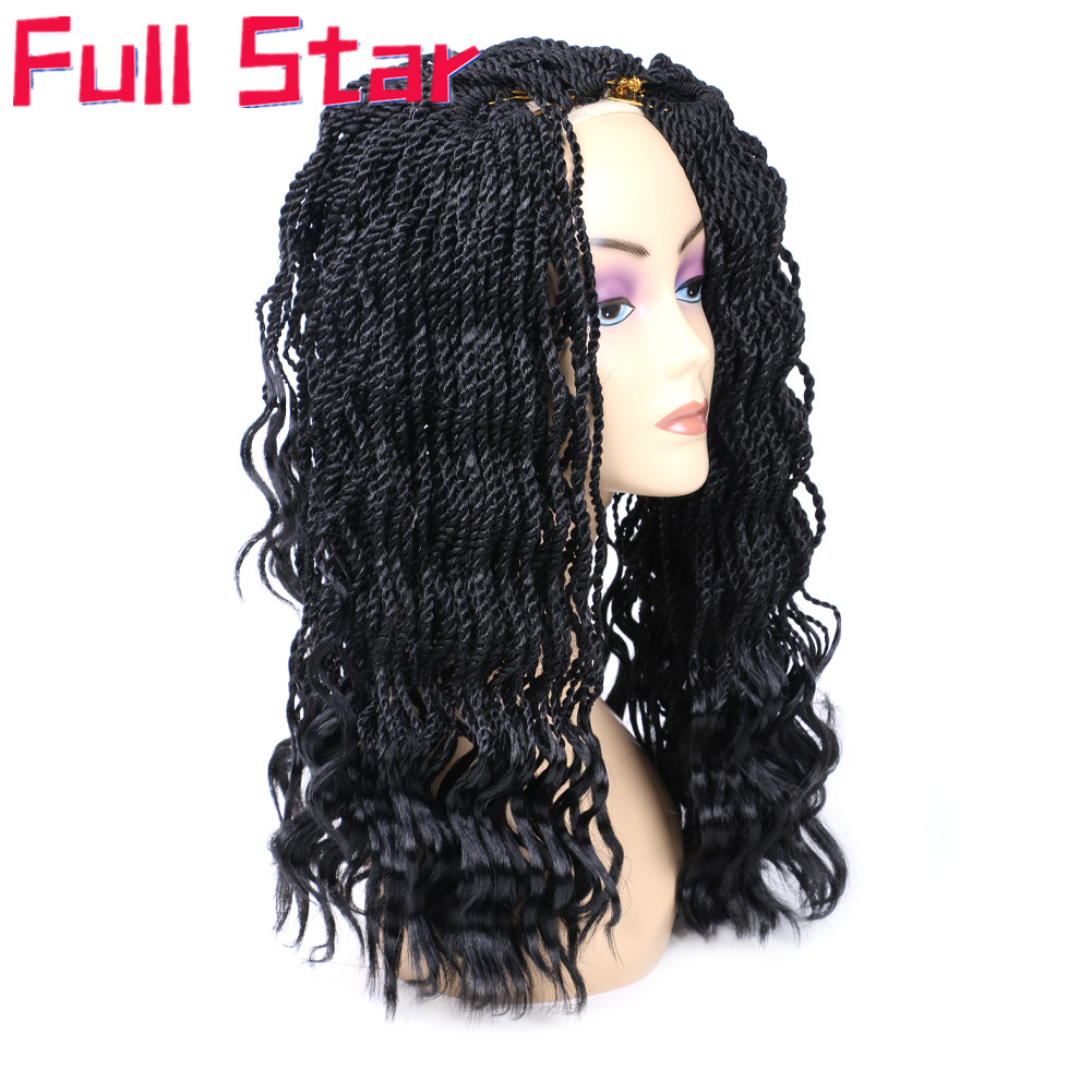 Full Star Ombre braiding hair Senegalese twist hair crochet braids synthetic crochet braid hair 14" 35 strands /pack ends curly