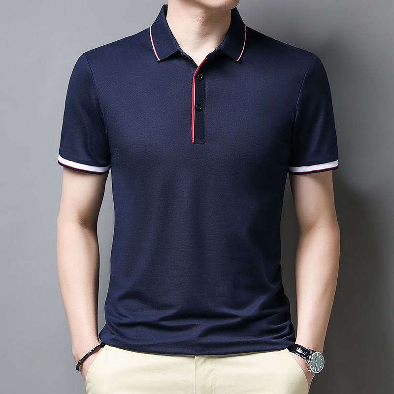 Men's Lapel Casual Shorts Sleeve Polo Shirts