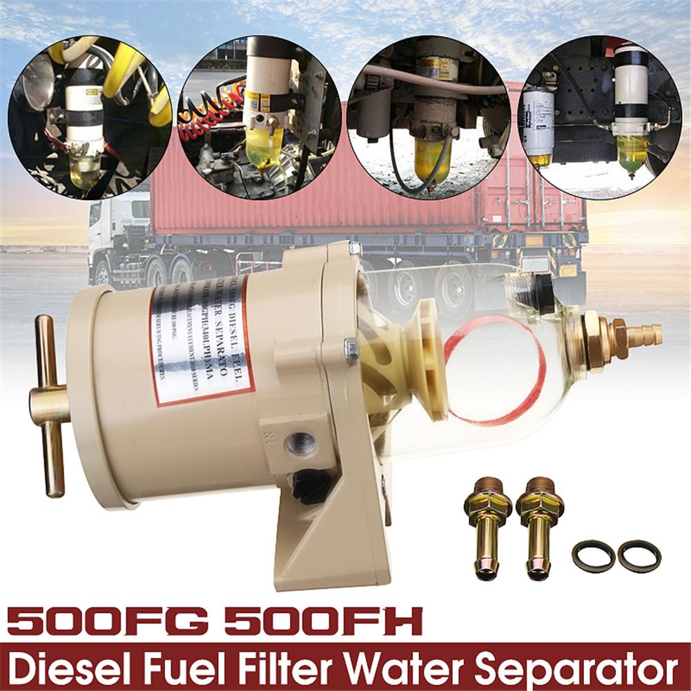 500FG 500FH Diesel Fuel Filter Oil/Water Separator Marine Boat Trucks 90GPH Boat Fuel Filter Marine Engine Fuel Water Separator