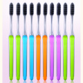 1Piece Bamboo Charcoal Nano Brush Double Ultra Soft Black Heads Toothbrush Dental Personal Oral Care Teeth Brush