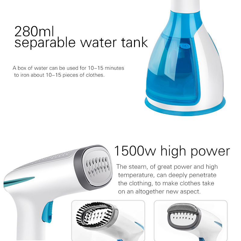 TNTON LIFE Handheld Fabric Steamer 15 Seconds Fast-Heat 1500W Powerful Garment Steamer for Home Travelling Portable Steam Iron