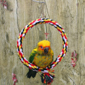 Novelty Bird Toy High Quality Parrot Rings Toys Round Circle Bird Climbing Toy Funny Pet Products Rope Swing Bird Supplies