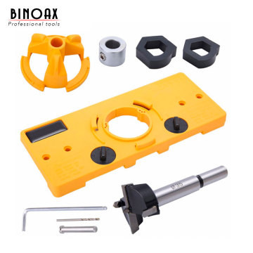 BINOAX 35mm Concealed Cabinet Hinge Jig Wood Hole Saw Drill Locator For Kreg Guide Tool