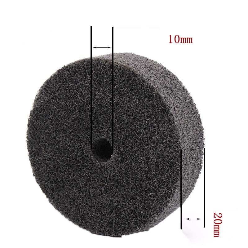 3" Inch 75mm Fiber Nylon Flap Grinding Wheel Non-woven Unitized Polishing Wheel for Hard Metal Wood