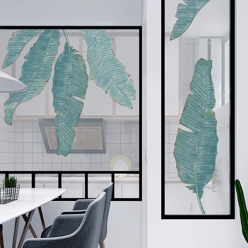 Large Fresh Banana Leaf Green Plant Wall Sticker for Living Room Bedroom Waterproof Wall Decal Home Decoration Mural Art
