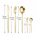 Complete Tableware Sets Golden Fork Spoons Knife Set Stainless Steel Cutlery Set Spoon Fork Set Gold Cutlery Dinnerware Sets