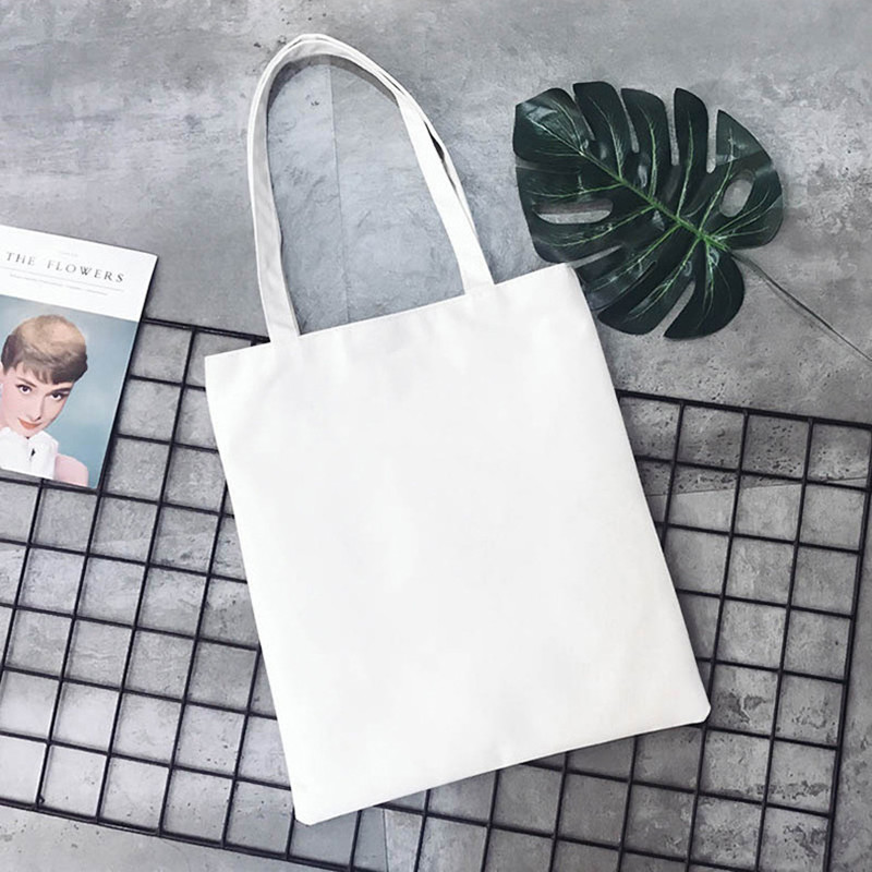 Ladies Handbags Canvas Tote Bag Cotton Cloth Shoulder Shopper Bags for Women 2020 Eco Foldable Reusable Shopping Bags Grocery