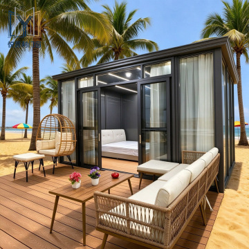 Dark Grey Beach Vacation Sunroom