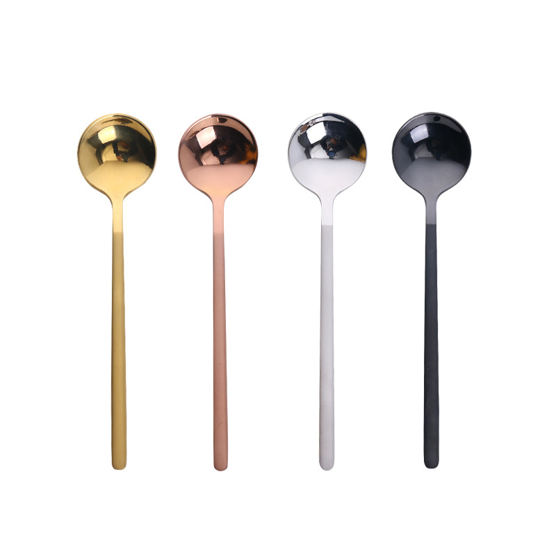 Mini Accessories Coffee Spoon Kitchen Dessertspoon Dining Round Shape Coffee Stainless Steel Home