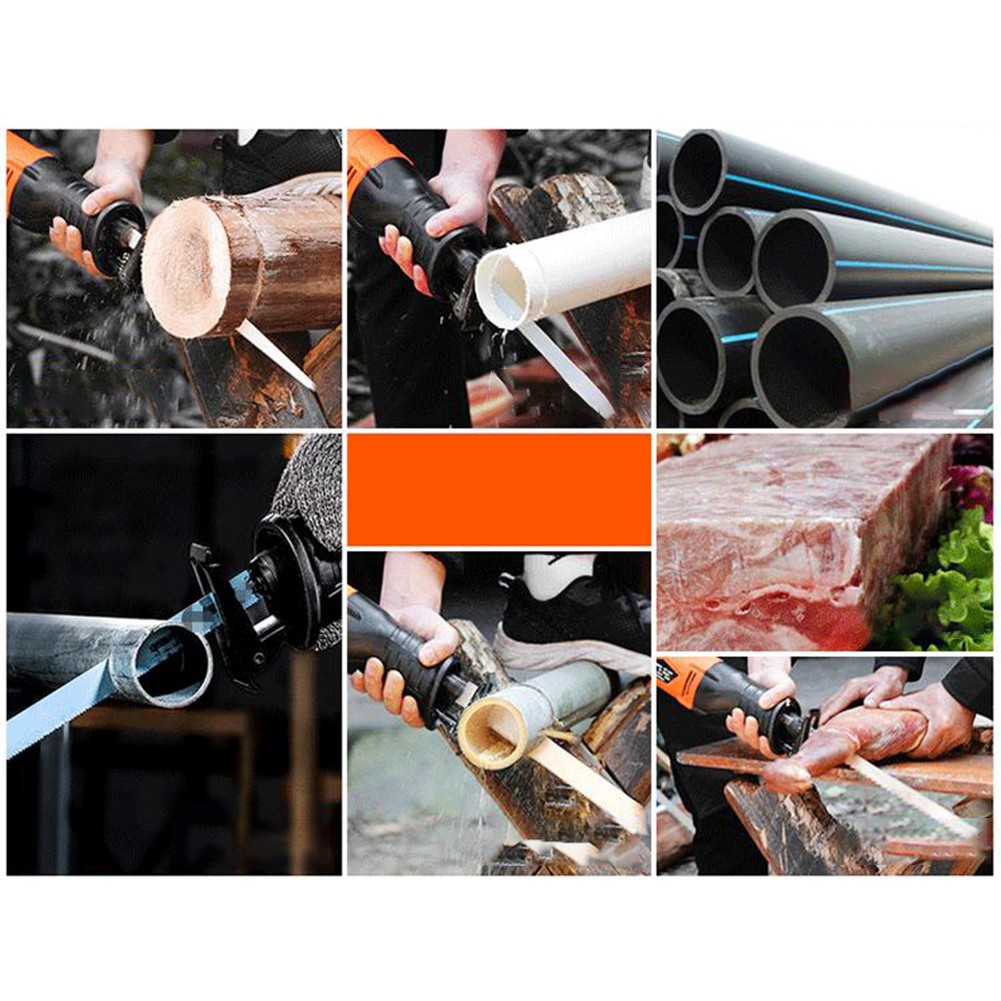 10pcs Reciprocating Saw Blades Set Jig Saw Blade Multi Hacksaw Blade Blade For Cutting Wood Metal PVC Tube Power Tools