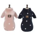 Fashion Sweater Pink Blue Costume Pet Warm Hoodies Clothes Cotton Dog Supplies Products Pet Autumn & Winter Five-pointed Star