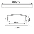 DHL 10-100Sets LED aluminum profile U Style 1M for 5050 5730 milky/trans LED hard bar light led bar aluminum channel housing