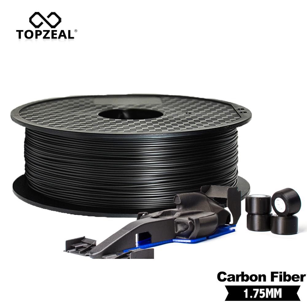 TOPZEAL High Quality PLA/ABS/PC/PETG/PA Carbon Fiber Filament 1.75mm Plastic Rubber Consumables Material Used for 3D Printer