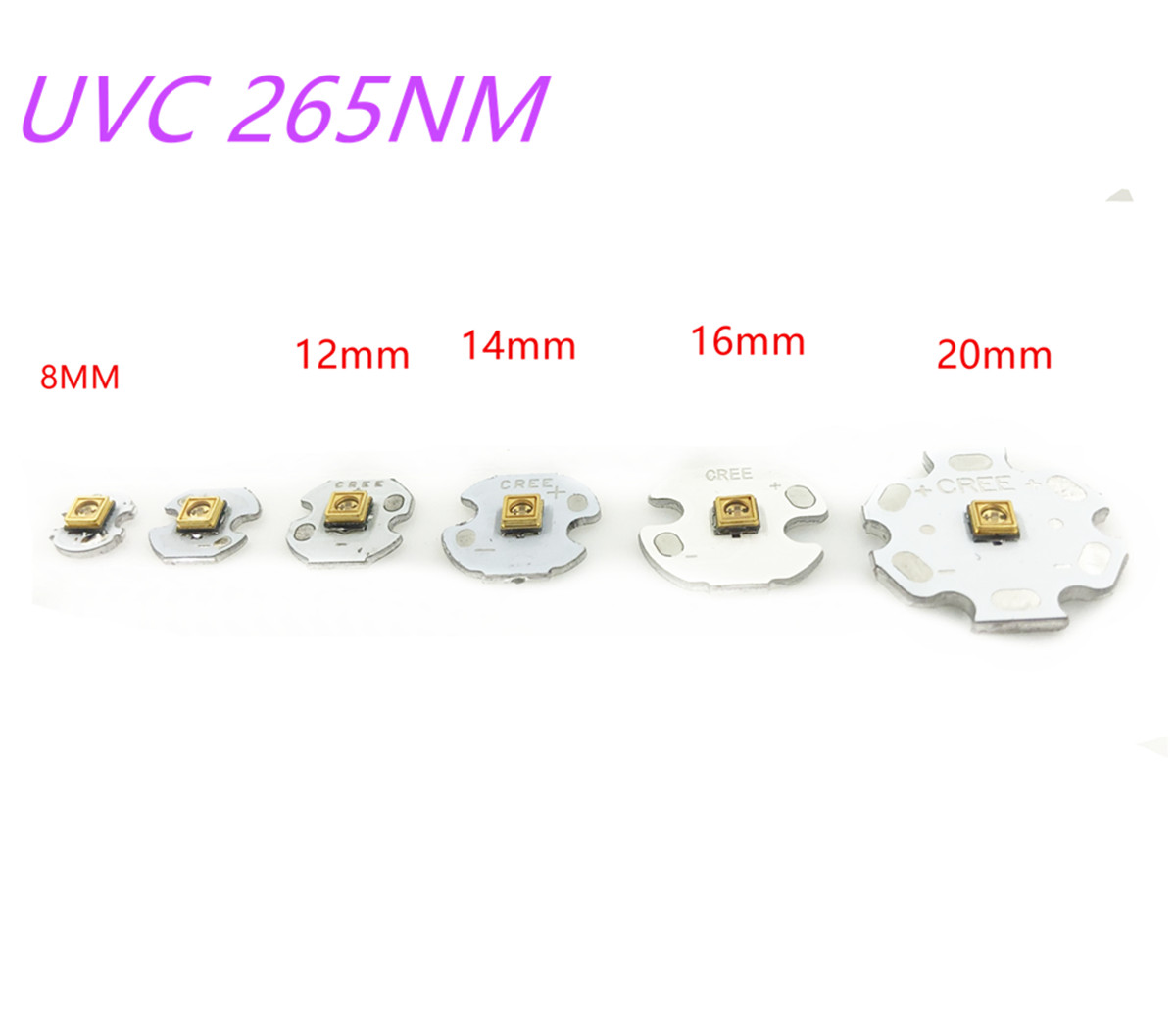275nm UVC LED Lamp beads for UV disinfection equipment 265nm 285nm SMD 3535 chip LED Deep violet ultraviolet light 6V