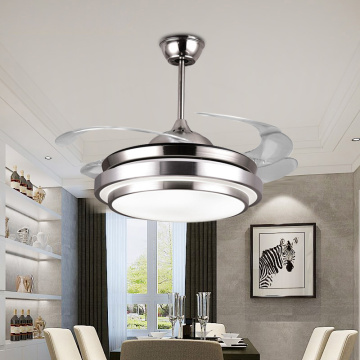 Modern Simple Ceiling Fans Lights Acrylic Leaf Led Ceiling Fans 110v/220v 36/42 Inch for Factory Office Livingroom