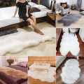 Sheep skin Faux Fur Bedroom Carpets Rugs For Home Kids room Living Room Chair Warm High Quality Non-slip White Gray Soft