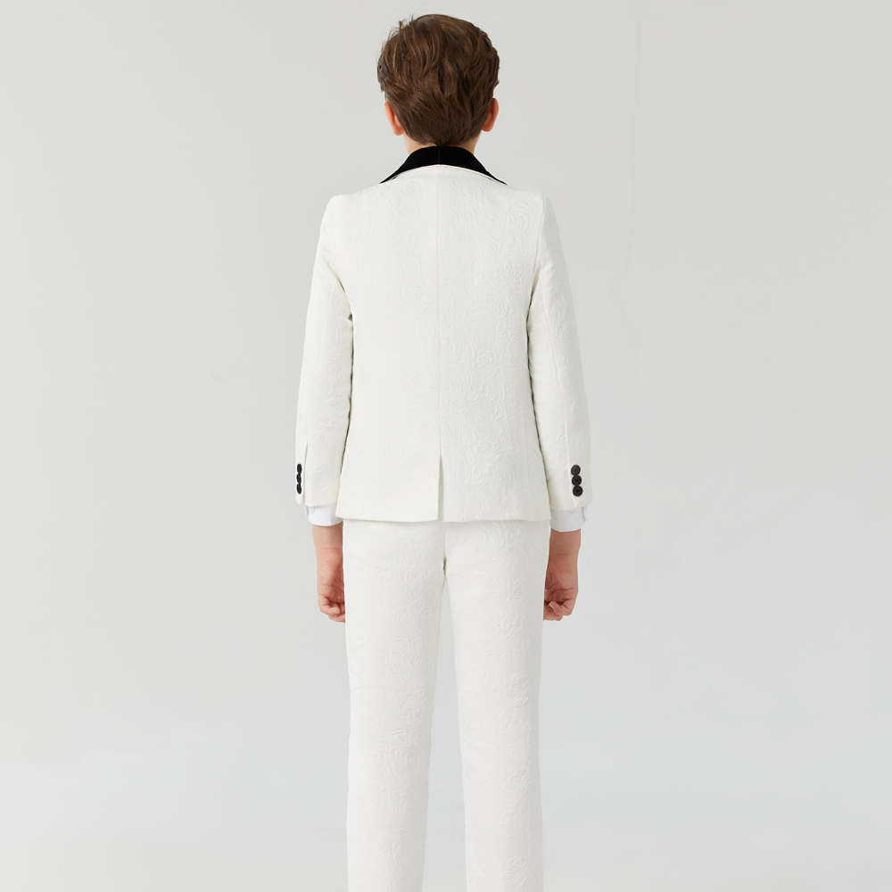Boy Suits Formal Suit for Boy Costume Boys' white jacquard suit Flower Boys Formal Suit Kids Wedding suit Tuxedo