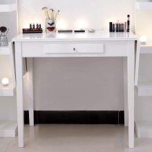 Wooden White Expandable Dresser With Drawer
