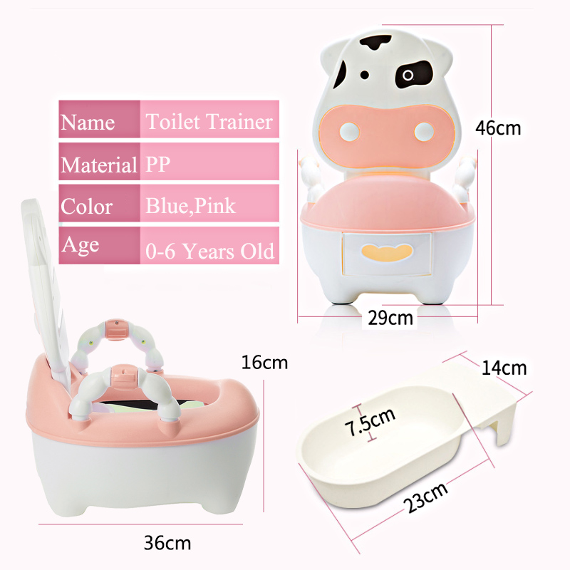 Baby Potty Training Seat Children's Potty Baby Toilet Cartoon Panda Kids Toilet Trainer Bedpan Portable Urinal Backrest Pot