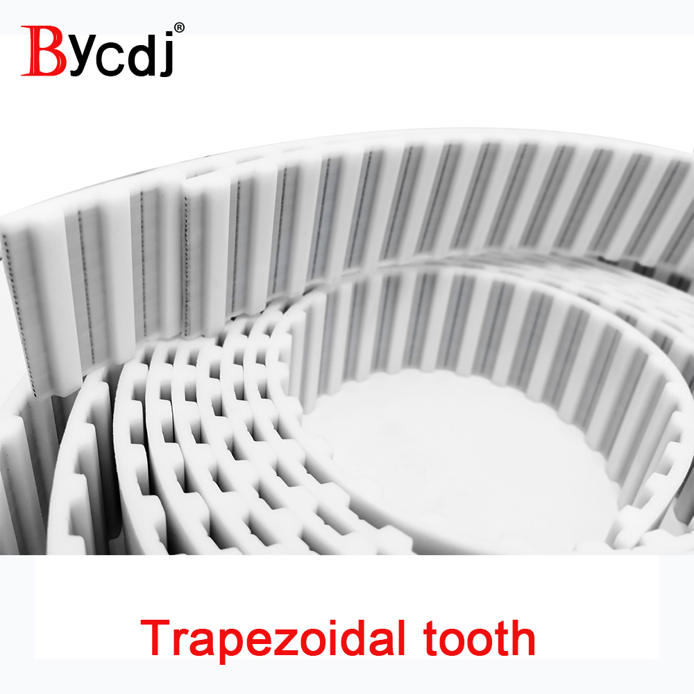 Bycdj Trapezoid PU T10 Open synchronous belt width 15/20/25/30/40/50mm Polyurethane steel T10-15 T10-20 T10-25 open Timing Belt