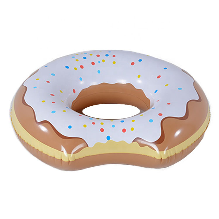 P D Inflatable Donut Swimming Ring Water Fun Donut Pool Float 4